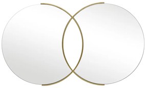Καθρέπτης διπλός Miryata pakoworld μέταλλο σε χρυσή απόχρωση 105x3x60εκ