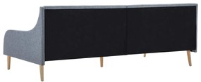 vidaXL Πλαίσιο Daybed Ανοιχτό Γκρι Υφασμάτινο + Στρώμα Αφρού Μνήμης