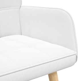 vidaXL Καναπές 2 ατόμων Λευκό 115 x 61 x 87 εκ. Ύφασμα