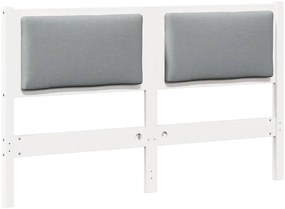 vidaXL Κεφαλάρι Άλλο Λευκό 160 cm Μασίφ ξύλο πεύκου