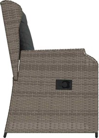 vidaXL Παγκάκι κήπου 2 pcs Γκρι συνθετικό ρατάν