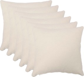 vidaXL Κάλυμμα Μαξιλαριού 6 pcs HEERLEN Κρεμ 35 x 35 cm Μπουκλέ