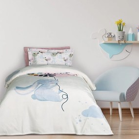 Κουβέρτα Παιδική 4915 Fleece Light Blue-Pink-Mint Das Home Μονό 160x220cm Πολυέστερ