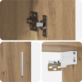 vidaXL Ράφι Τοίχου Επιτοίχιο Artisan Δρυς 80 x 36 x 80 εκ