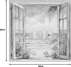 Πίνακας σε καμβά Deive Ι 3D Inart 80x3x80εκ
