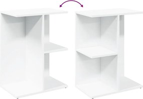 vidaXL Κομοδίνo Λευκό 46,5x29x61 εκ. από Επεξεργασμένο Ξύλο