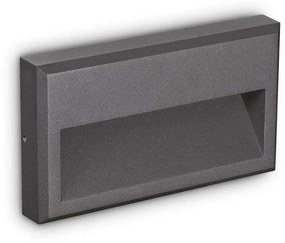 Φωτιστικό Τοίχου Febe 250854 22,5x13x3,5cm LED 6W 3000K IP65 Anthracite Ideal Lux