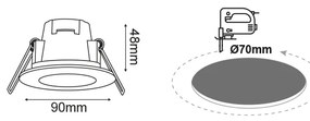 LED SPOT IP65 N.M. ROUND 5W 3.000K 230V AC 400Lm 120° Ra80 - VERA530RNMN