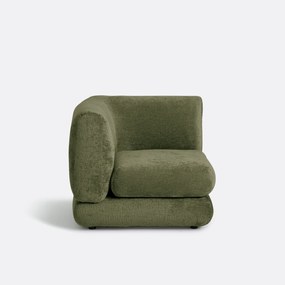 Γωνιακή πολυθρόνα σύνθεσης καναπέ από βελούδο, HOOVER