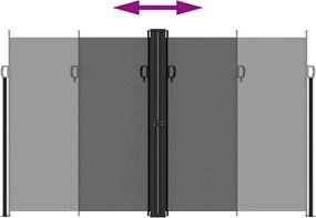 vidaXL Σκίαστρο Πλαϊνό Συρόμενο Ανθρακί 200 x 600 εκ.