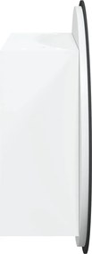 vidaXL Ντουλάπι Μπάνιου με Στρογγυλό Καθρέφτη/LED Λευκό 47x47x17,5 εκ.