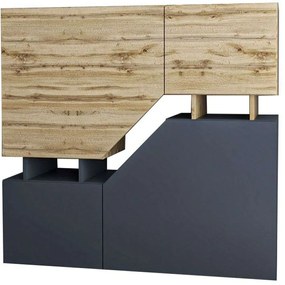 Μπουφές Ceelias 162525509 120x35x100cm Natural-Anthracite Μοριοσανίδα