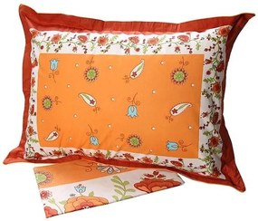 Σετ Σεντόνια Cotton Feelings εμπριμέ 4675 Orange Μονό (160x260)