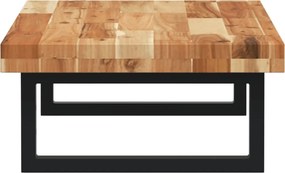 vidaXL Ράφι Νιπτήρα Τοίχου από Ατσάλι / Μασίφ Ξύλο Ακακίας