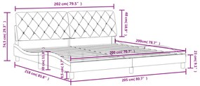 Πλαίσιο Κρεβατιού με Κεφαλάρι Ροζ 200x200 εκ. Βελούδινο - Ροζ