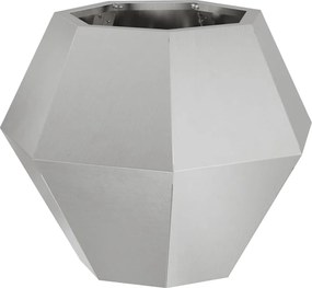 vidaXL Γλάστρα Ασημί 50 x 50 x 40 cm Ανοξείδωτο ατσάλι
