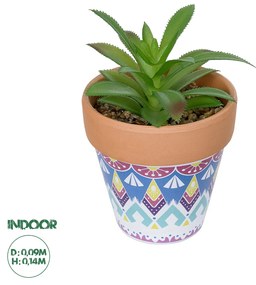 GloboStar® Artificial Garden SUCCULENT ALOE POTTED PLANT 210340 Διακοσμητικό Φυτό Αλόη Φ9 x Υ14cm