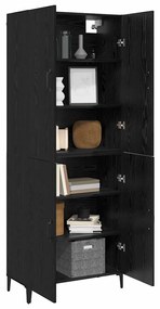 vidaXL Highboard 2 pcs Μαύρη δρυς 69.5 x 34 x 180 εκ.