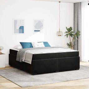 vidaXL Σκελετός Κρεβατιού με στρώμα Μαύρο 180 x 200 cm Βελούδο