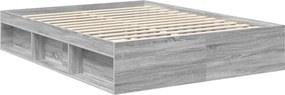 vidaXL Σκελετός Κρεβατιού Γκρι Sonoma 150 x 200 cm