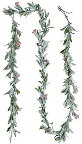 VEVOR 9Ft Christmas Garland with Faux Vines Berries Olive Leaves &amp; Light String