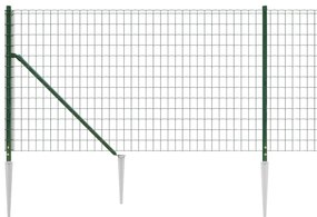 vidaXL Συρματόπλεγμα Περίφραξης Πράσινο 1,1 x 25 μ. με Καρφωτές Βάσεις