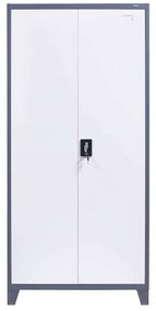 Ντουλάπα Everet 721-00-001 90x40x190cm White-Grey