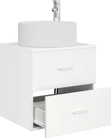 vidaXL Επιτοίχια Λεκάνη Έπιπλο Λευκό 49,5 x 44,5 x 65,5 εκ