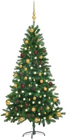 vidaXL Χριστουγεν Δέντρο Προφωτισμένο Τεχνητό Μπάλες Πράσινο 150 εκ.