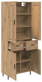 vidaXL Highboard με συρτάρι 2 pcs Artisan Oak Επεξεργασμένο ξύλο