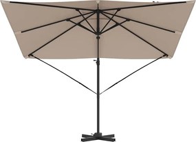 vidaXL Ρώμη Ομπρέλα Taupe 286 x 284 x 265 εκ Αλουμίνιο και Πολυεστέρας