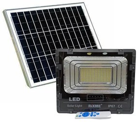 Led αδιάβροχος ηλιακός προβολέας 200W 20480LM με πάνελ και τηλεχειριστήριο Rixme RL.X-200W