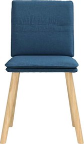 vidaXL Καρέκλες Τραπεζαρίας 6 τεμ. Μπλε Υφασμάτινες