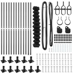 vidaXL Στύλος Περιφράξεων Γκρι 25 x 1,2 μ (60 x 60 mm δίχτυ)