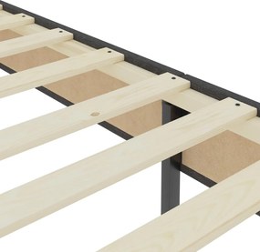 vidaXL Κρεβάτι Boxspring Σκούρο Γκρι 140 x 200 εκ. Υφασμάτινο