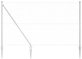 vidaXL Στύλος Περιφράξεων Ασημί 10 x 1,6 m (25 mm πλέγμα) Ατσάλι