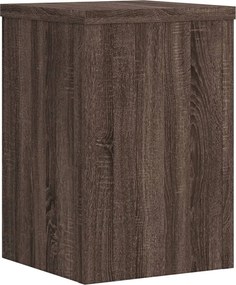vidaXL Βάσεις Φυτών 2 Τεμ. Καφέ Δρυς 20x20x30 εκ. Επεξεργασμένο Ξύλο