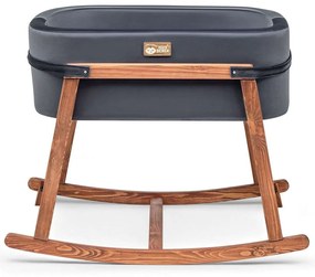 Κούνια Βρεφική Hier 676HDS1116 90x58x70cm Black-Oak Βρεφικό