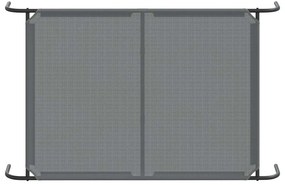 vidaXL Ανυψωμένο κρεβάτι σκύλου γκρι 130x80x20 cm Textilene και χάλυβα