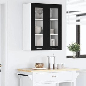 vidaXL Κρεμαστό ντουλάπι Μαύρη Οξυά 60 x 31 x 80 εκ.