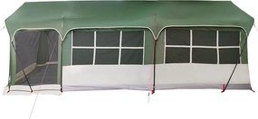 vidaXL Οικογενειακή Σκηνή Πράσινο και Λευκό 620 x 322 x 240 εκ
