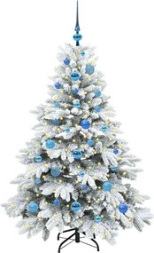 vidaXL Τεχνητό Χριστουγεννιάτικο Δέντρο Λευκό 150 cm ΠΕ και PVC