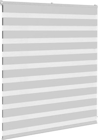 vidaXL Ζέβρα τυφλή Ανοιχτό Γκρι Πλάτος υφάσματος 130,9 εκ. Πολυεστέρας