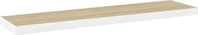 vidaXL Ράφια Τοίχου 2 τεμ. Δρυς/Λευκό 120x23,5x3,8 εκ. MDF