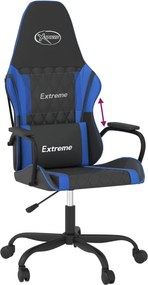 vidaXL Καρέκλα Gaming Μαύρο/Μπλε από Συνθετικό Δέρμα