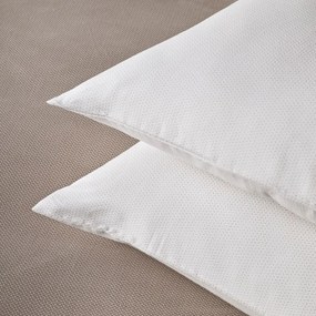 Μαξιλαροθήκες Pesca 26A (Σετ 2τμχ) White-Beige Kentia 50Χ70 100% Βαμβάκι
