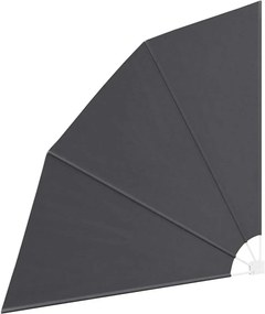 vidaXL Αδιάφανο σκίαστρο μπαλκονιού Μαύρο 210 x 210 cm Πολυεστέρας