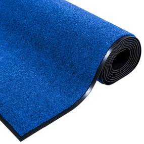 vidaXL Πατάκι Πόρτας Πλενόμενο Μπλε 120x300 εκ