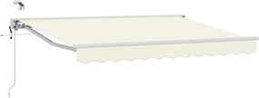 vidaXL Ηλεκτρικό Αναδιπλούμενο Σκίαστρο Κρεμ 3,5 x 2 m
