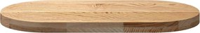 vidaXL Επιτραπέζια επιφάνεια 80x40x4 εκ. από Μασίφ Ξύλο Δρυός Οβάλ